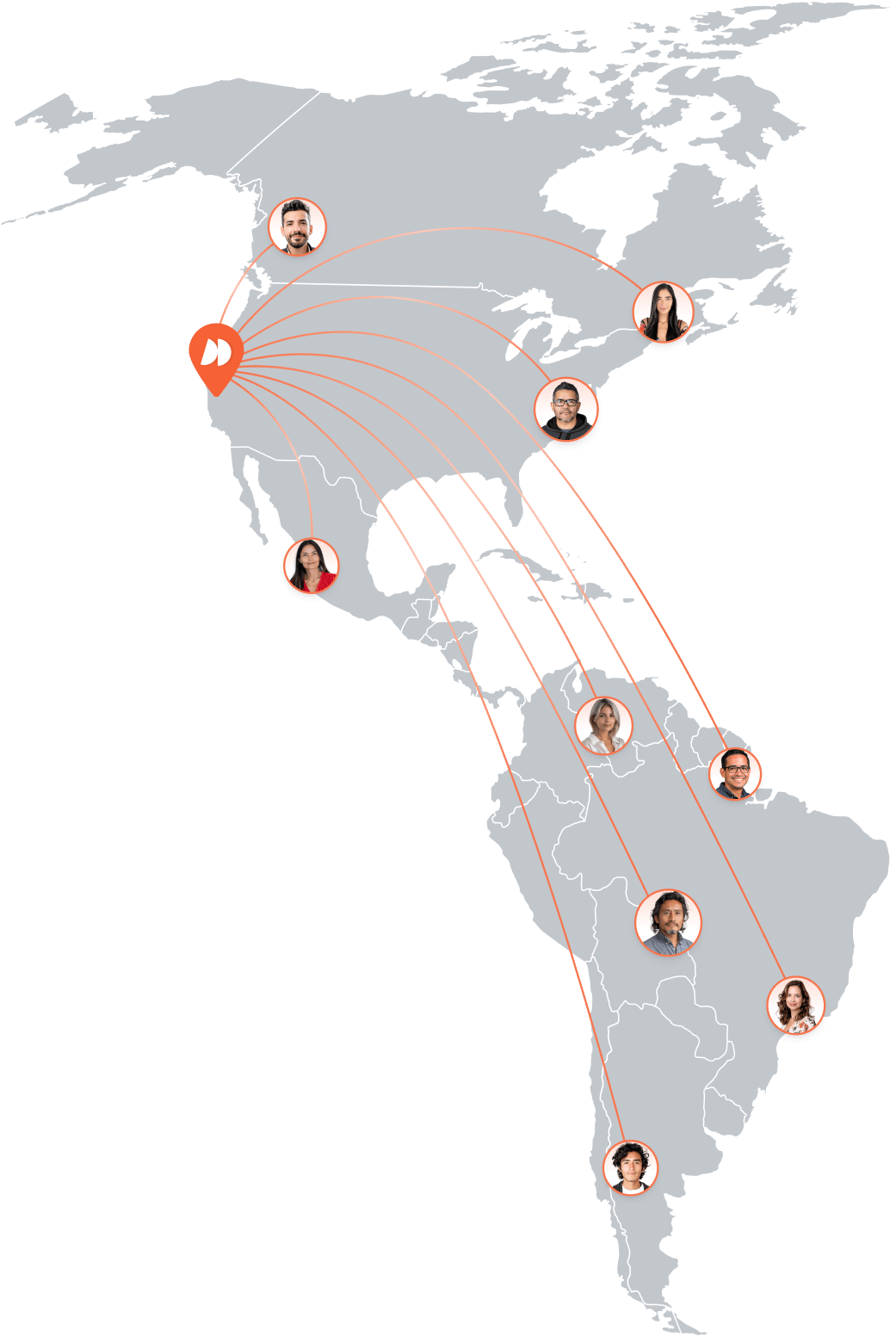 BairesDev developer locations across the Americas