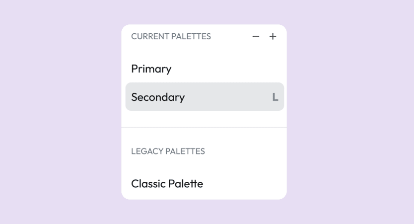 Managing Current Palette List