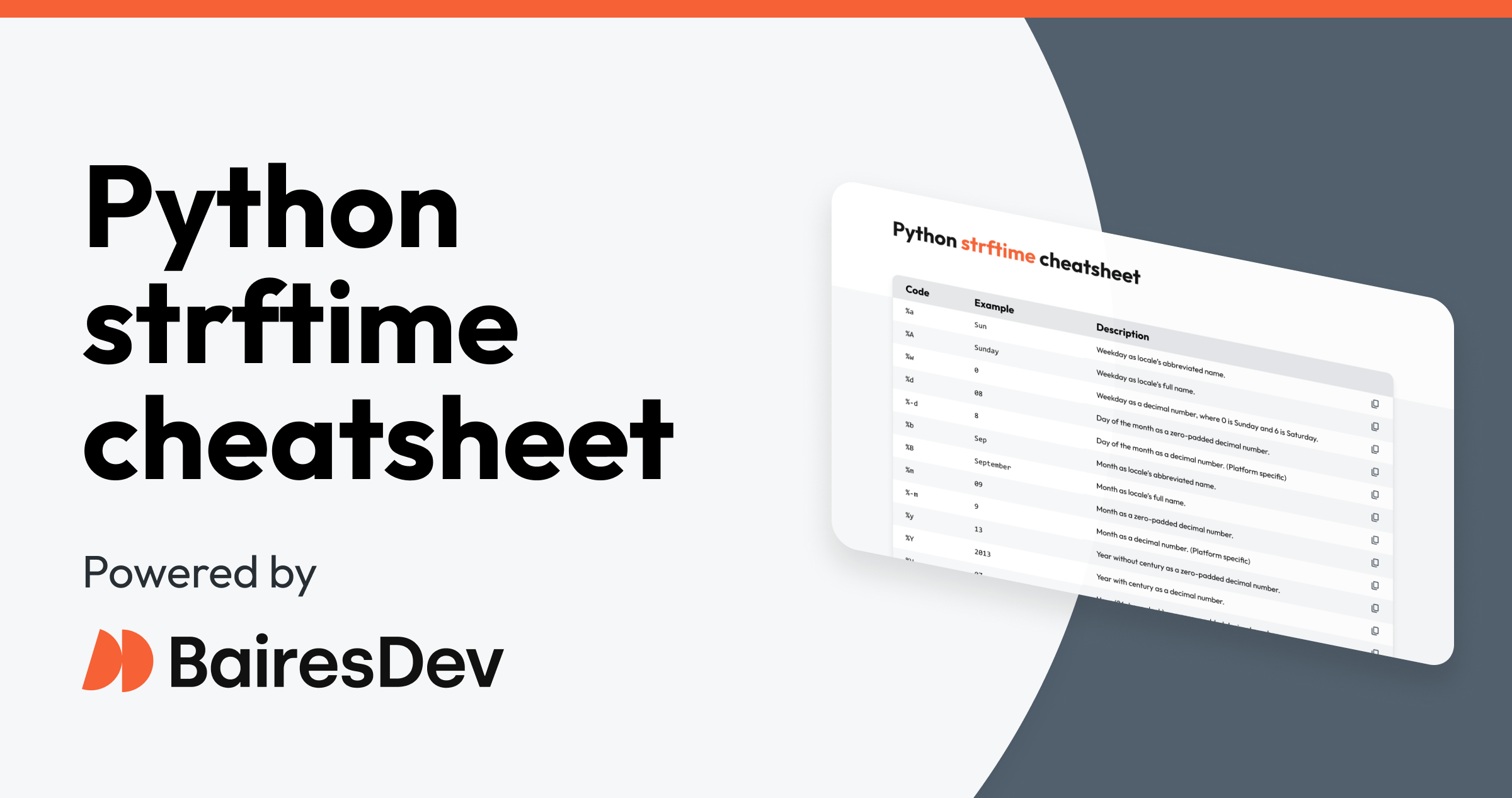 Python strftime Cheatsheet | BairesDev